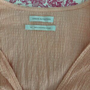 stunning orange urban outfitters flowy boho blouse